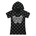 NumbAsia_Polka_Dot_Silver_Foil_Print_Hooded_Raglan_Women's_Modal_Short_Sleeve_T-shirts_1020714247866_MISSTT