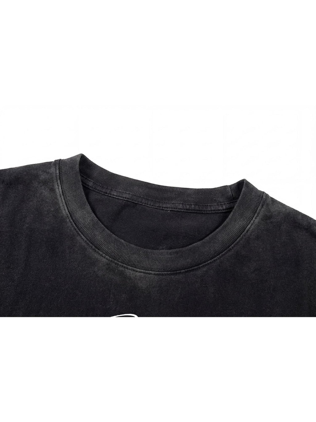 NumbAsia Portrait Slogan Washed Distressed Oversized Street Women's Short Sleeve T-shirts