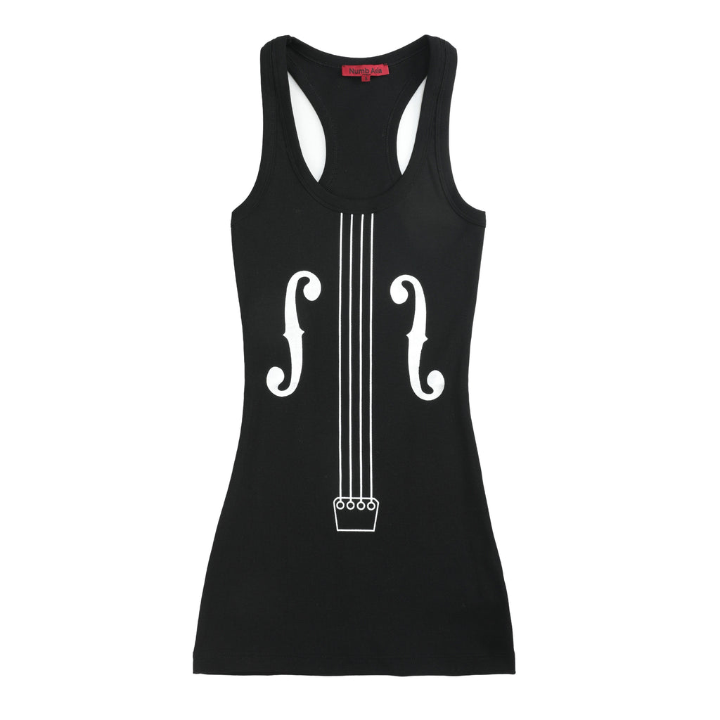 NumbAsia_Silver_Violin_Print_Slim_Breathable_High_Stretch_Women's_Cotton_Tank_Tops_1020694943322_MISSTT