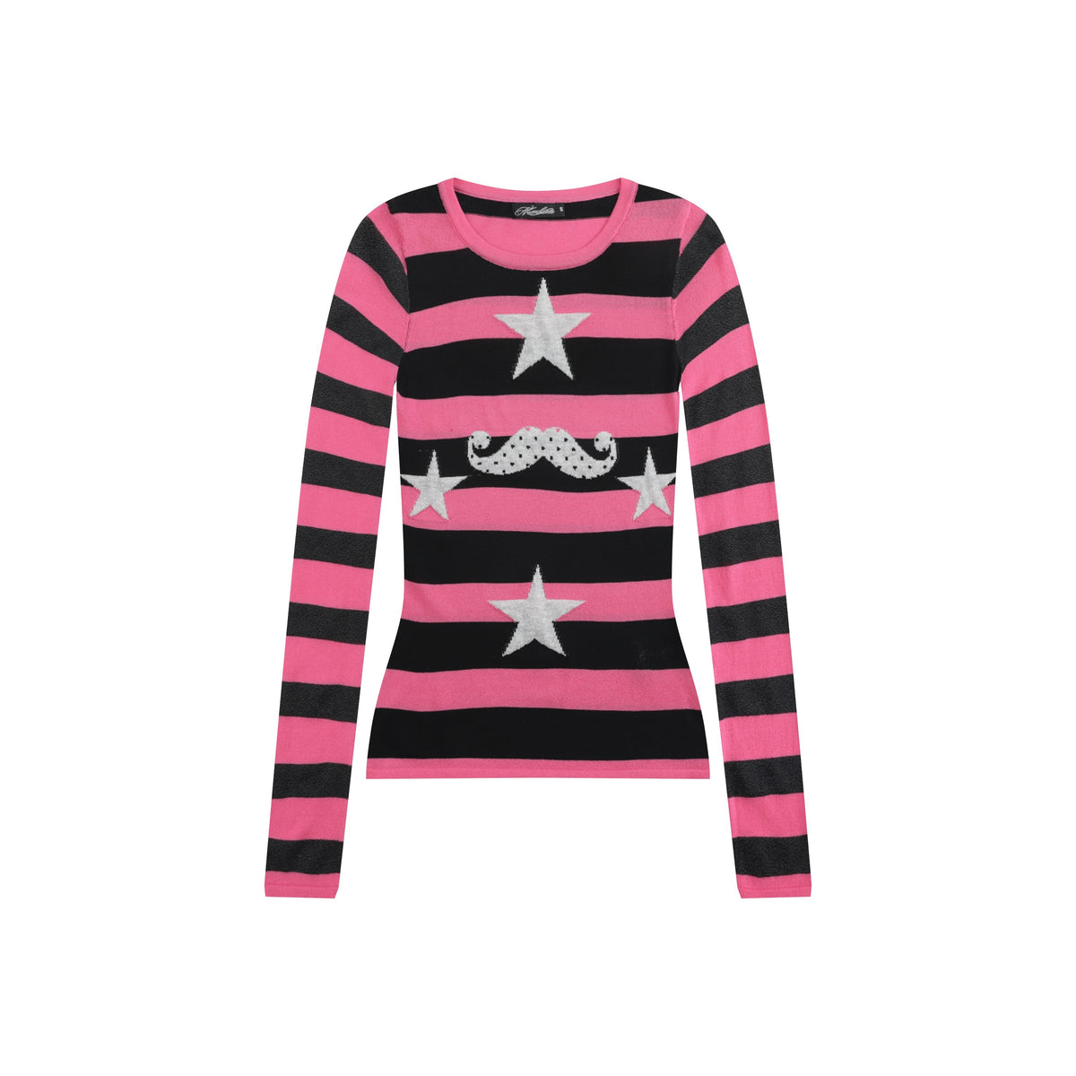 NumbAsia_Star_Striped_Spliced_Slim_Fit_Women's_Polyester_Long_Sleeve_T-shirts_1084077294916_MISSTT