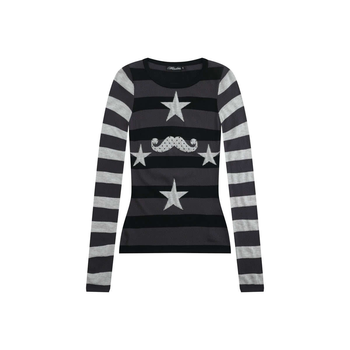 NumbAsia_Star_Striped_Spliced_Slim_Fit_Women's_Polyester_Long_Sleeve_T-shirts_1084077294916_MISSTT