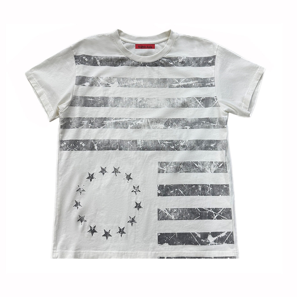 NumbAsia_Stars_And_Stripes_Distressed_Washed_Print_Women's_Cotton_Short_Sleeve_T-shirts_1023034976678_MISSTT