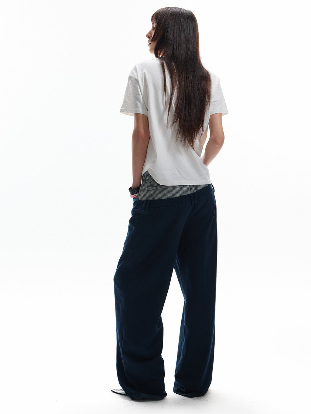 NumbAsia Street Character Electronic Note Embroidery Women's Short Sleeve T-shirts
