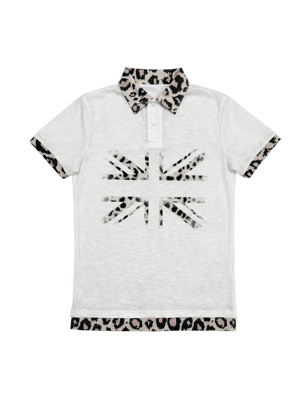 NumbAsia_Union_Jack_Leopard_Faux_Two_Piece_Polo_Women's_Cotton_Short_Sleeve_T-shirts_1037239391410_MISSTT