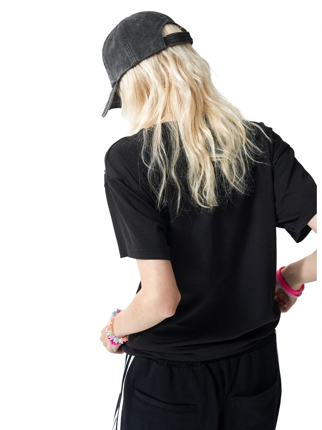 NumbAsia Violin Note Embroidery Washed Distressed Cropped Brim Women's Linen Hats