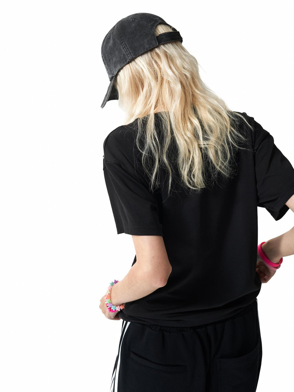 NumbAsia Violin Note Embroidery Washed Distressed Cropped Brim Women's Linen Hats