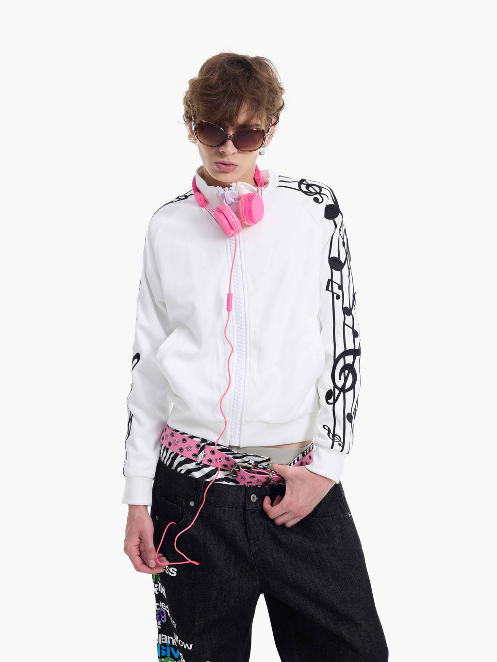NumbAsia_Violin_Note_Striped_Embroidery_Zip_Women's_Polyester_Harrington_Jackets_1065833733398_MISSTT