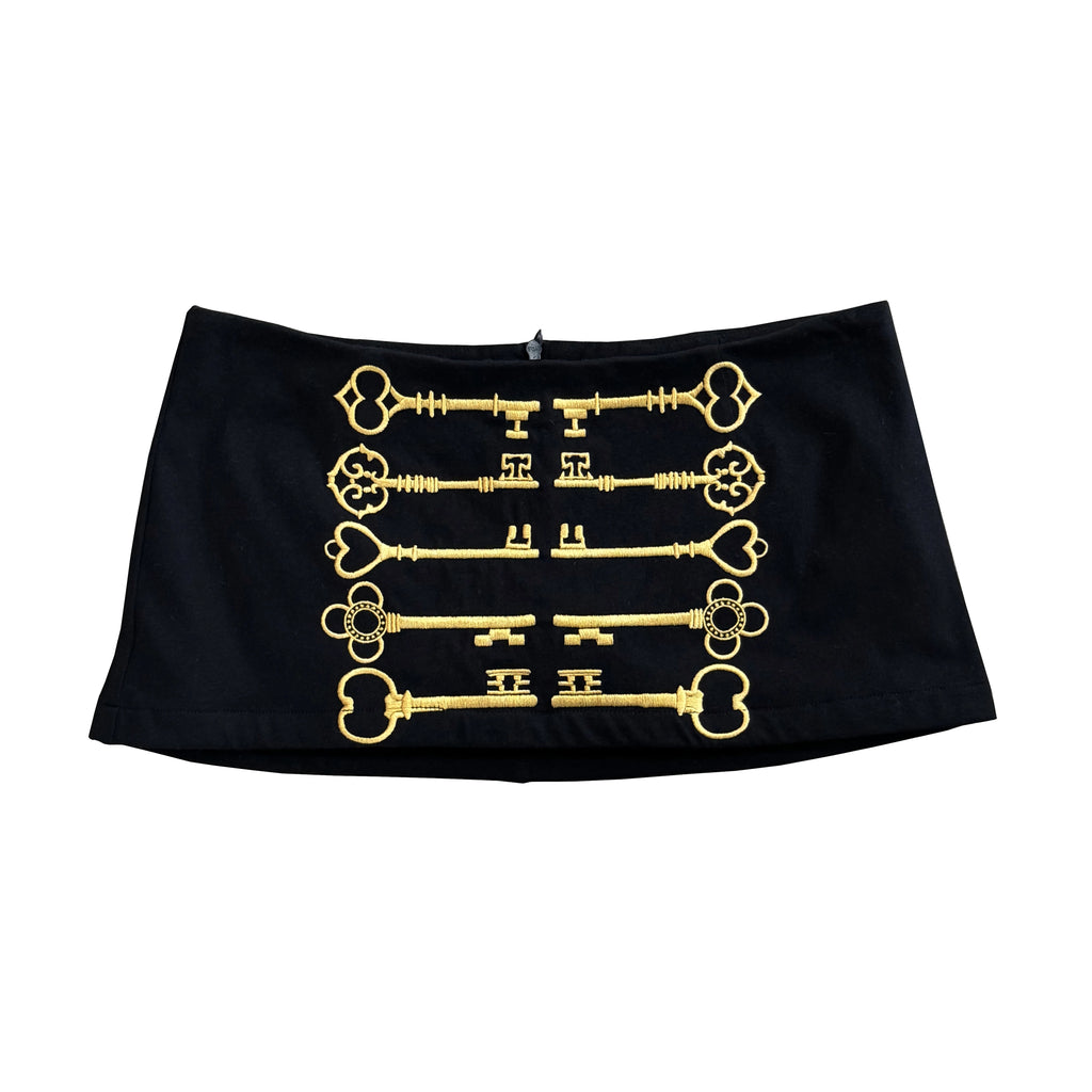 FOURFORTY_Key_Embroidered_Low_Rise_Slim_Fit_Cotton_Women's_Mini_Skirts_1033403080960_MISSTT
