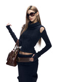 Fanptntox_Navy_Cable_Knit_Off_Shoulder_High_Waist_Women's_Stretch_Knit_Matching_Skirt_Sets_989062787939_MISSTT