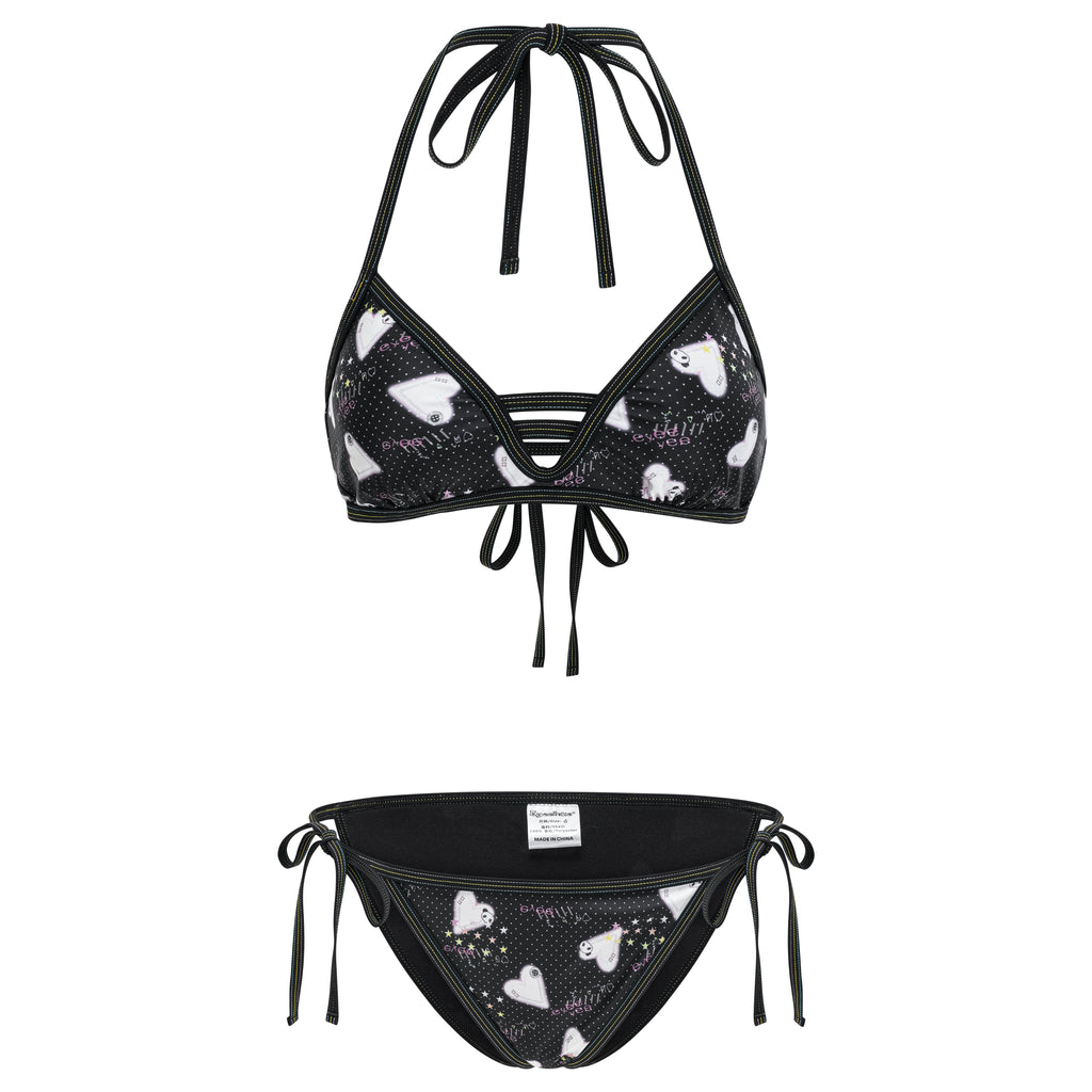 eyeellike_Red_Panda_Heart_Print_Trim_Strappy_Cutout_Women's_Triangle_Bikinis_963407004739_MISSTT