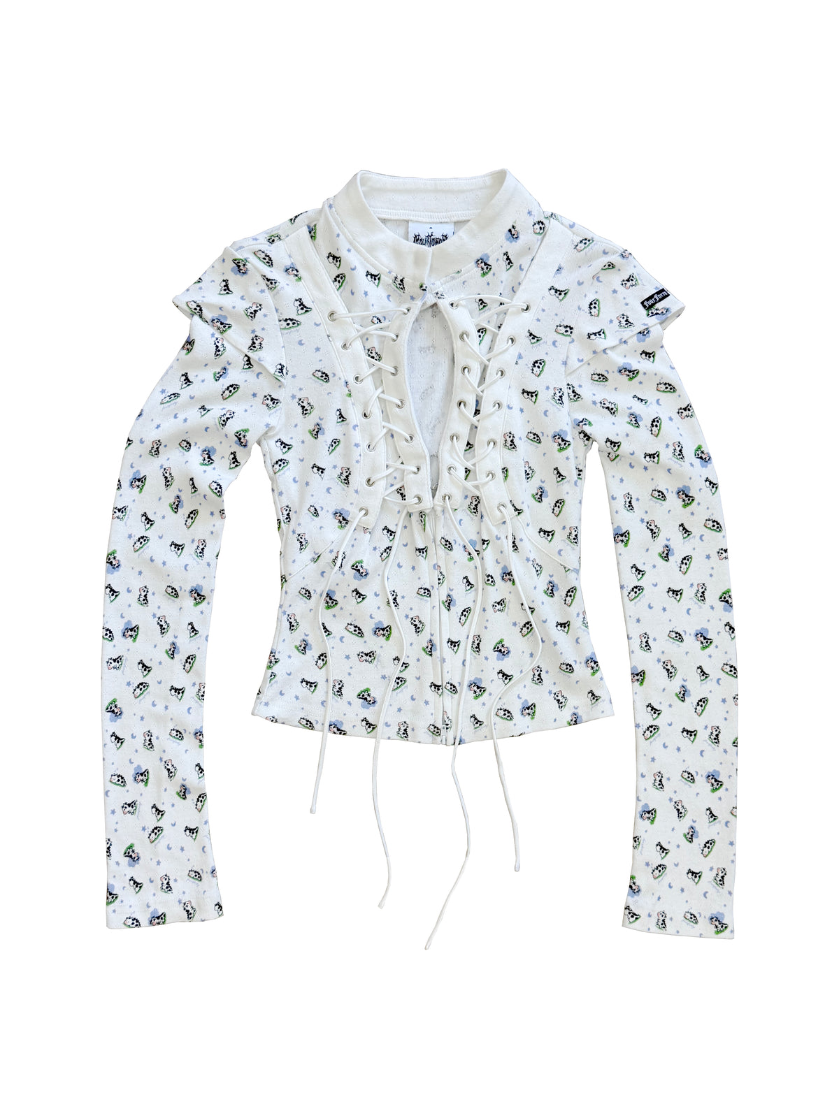 FOURFORTY_Cute_Lace_Up_Print_Court_Women's_Cotton_Long_Sleeve_T-shirts_1083335894210_MISSTT