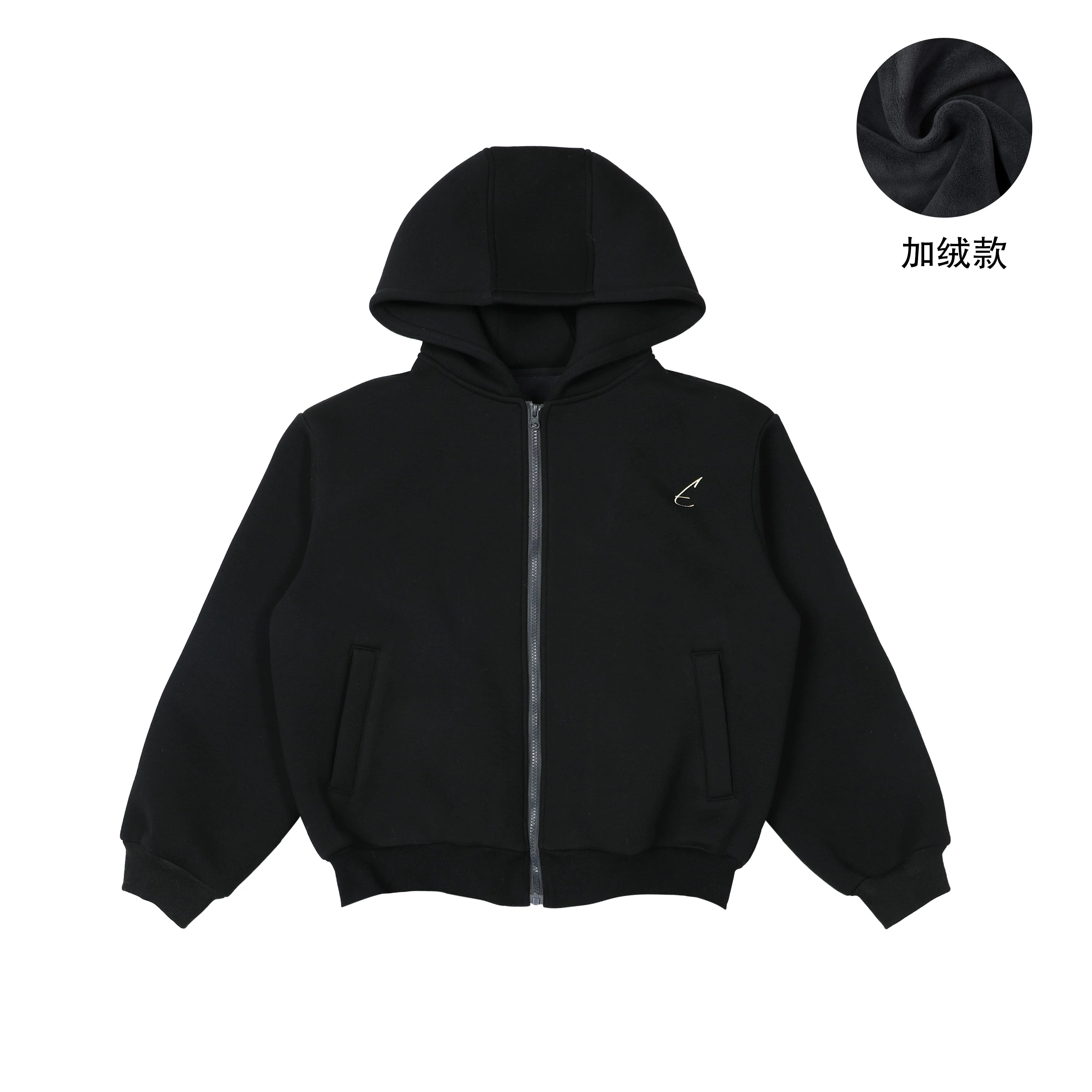 EZEK_Retro_Air_Layer_Loose_Letter_Print_Women's_Polyester_Blend_Zip-up_Hoodies_844157221592_MISSTT