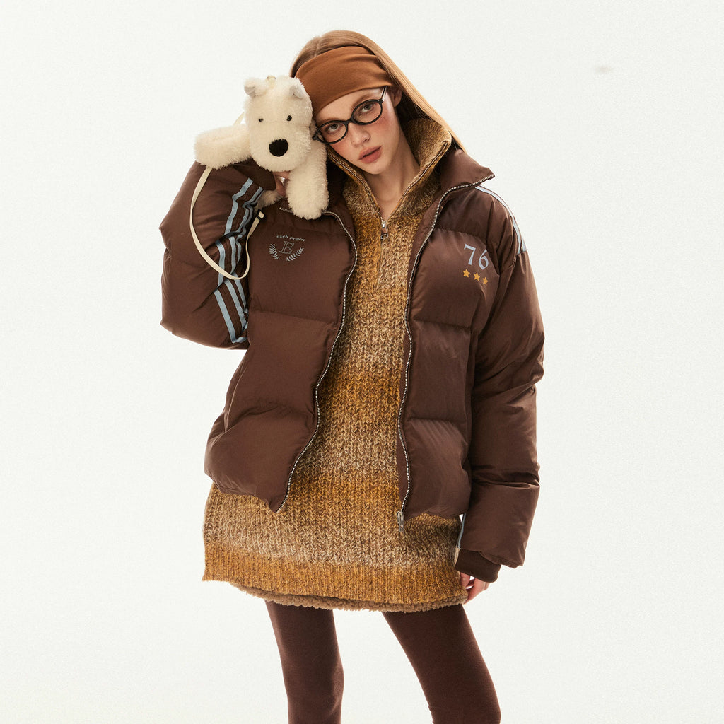 EZEK_Retro_Three_Stripes_Stand_Collar_Pocket_Loose_Women's_Polyester_Puffer_Jackets_847198749578_MISSTT