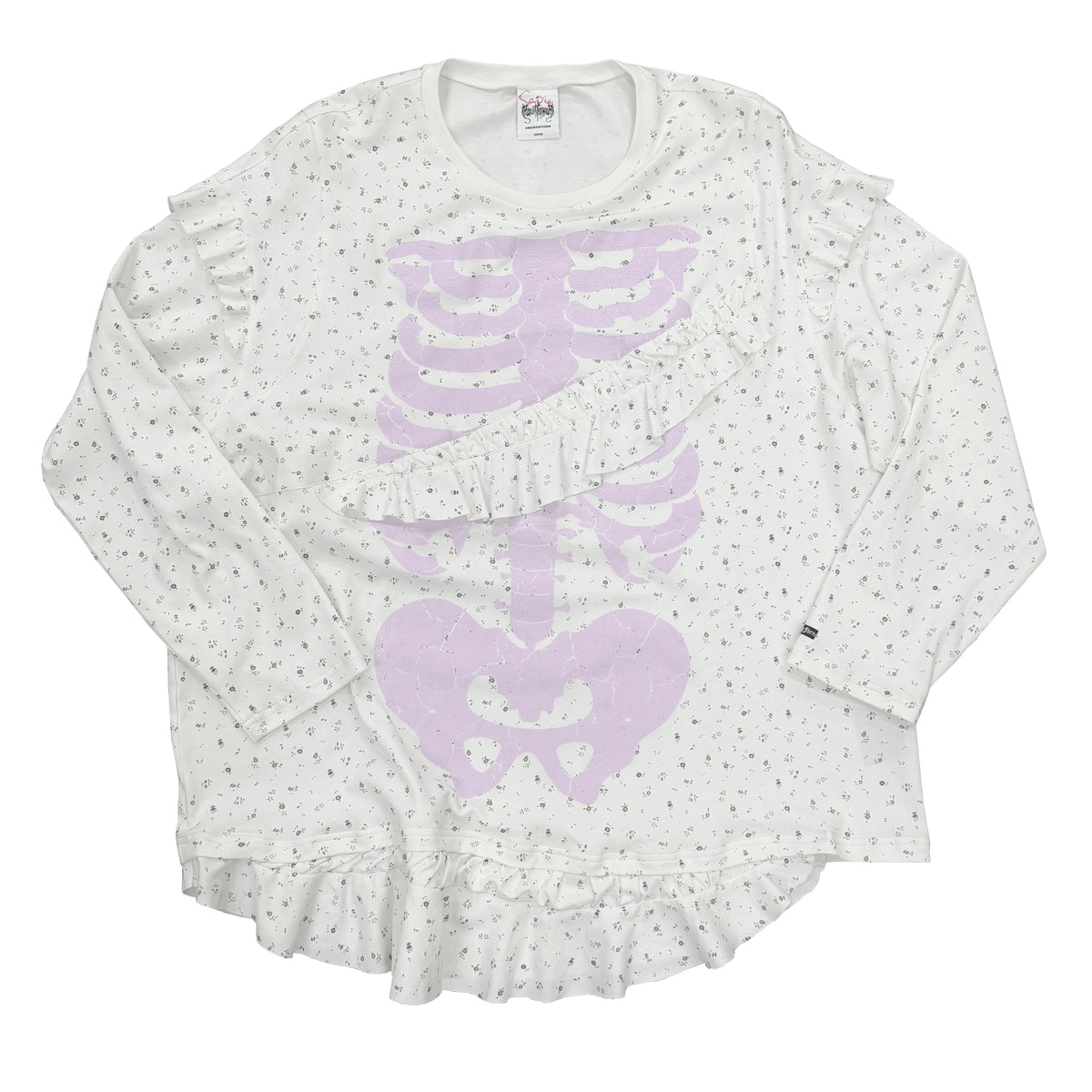 FOURFORTY_Skeleton_Floral_Lace_Trim_Women's_Cotton_Long_Sleeve_T-shirts_1030965443647_MISSTT