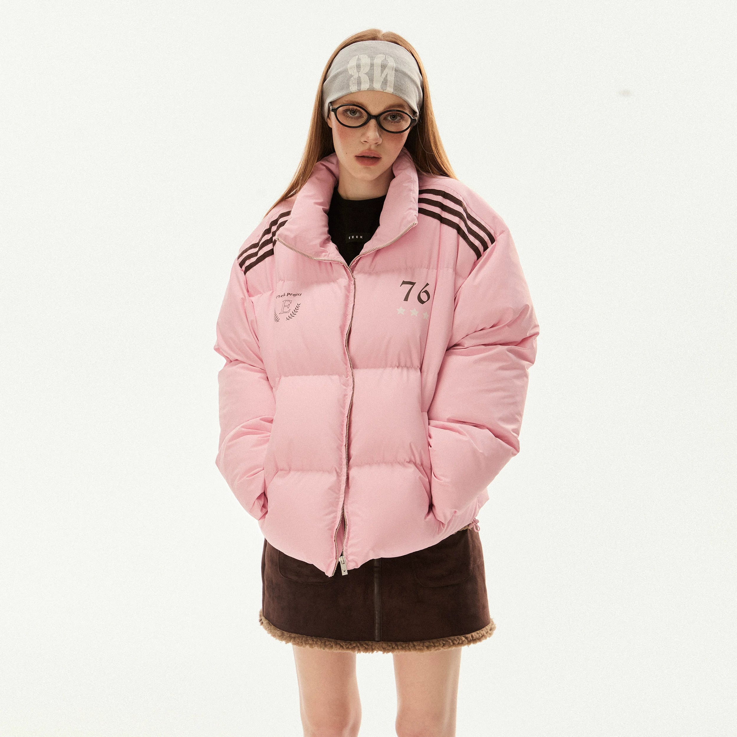 EZEK_Retro_Three_Stripes_Stand_Collar_Pocket_Loose_Women's_Polyester_Puffer_Jackets_847198749578_MISSTT