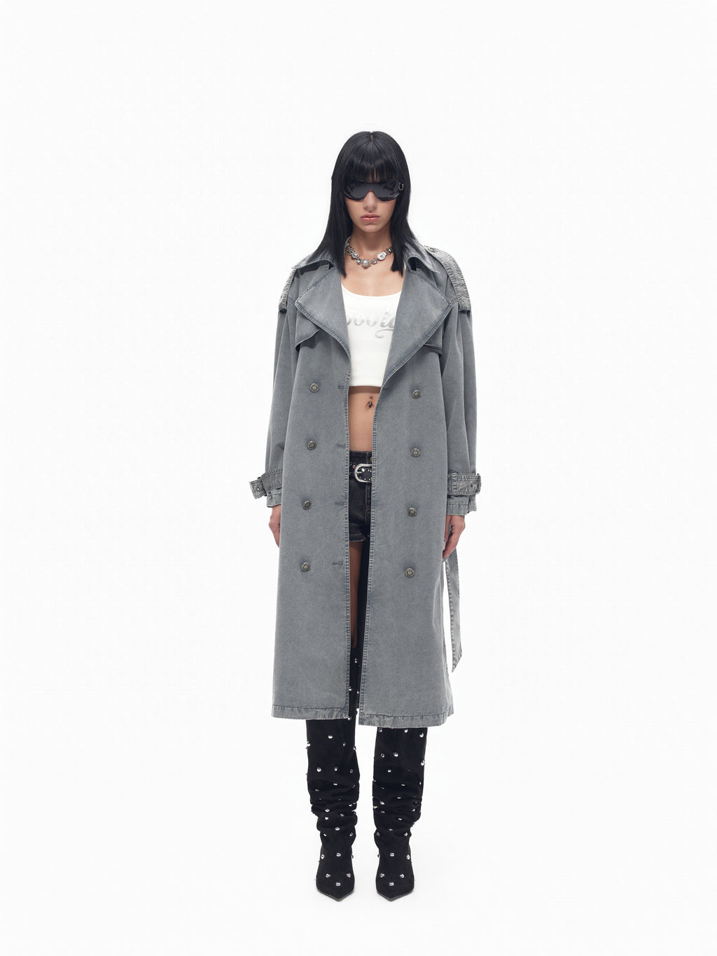 TOOOLAZY_Gray_Blue_Distressed_Denim_Double_Breasted_Loose_Women's_Cotton_Trench_Coats_1071060905610_MISSTT