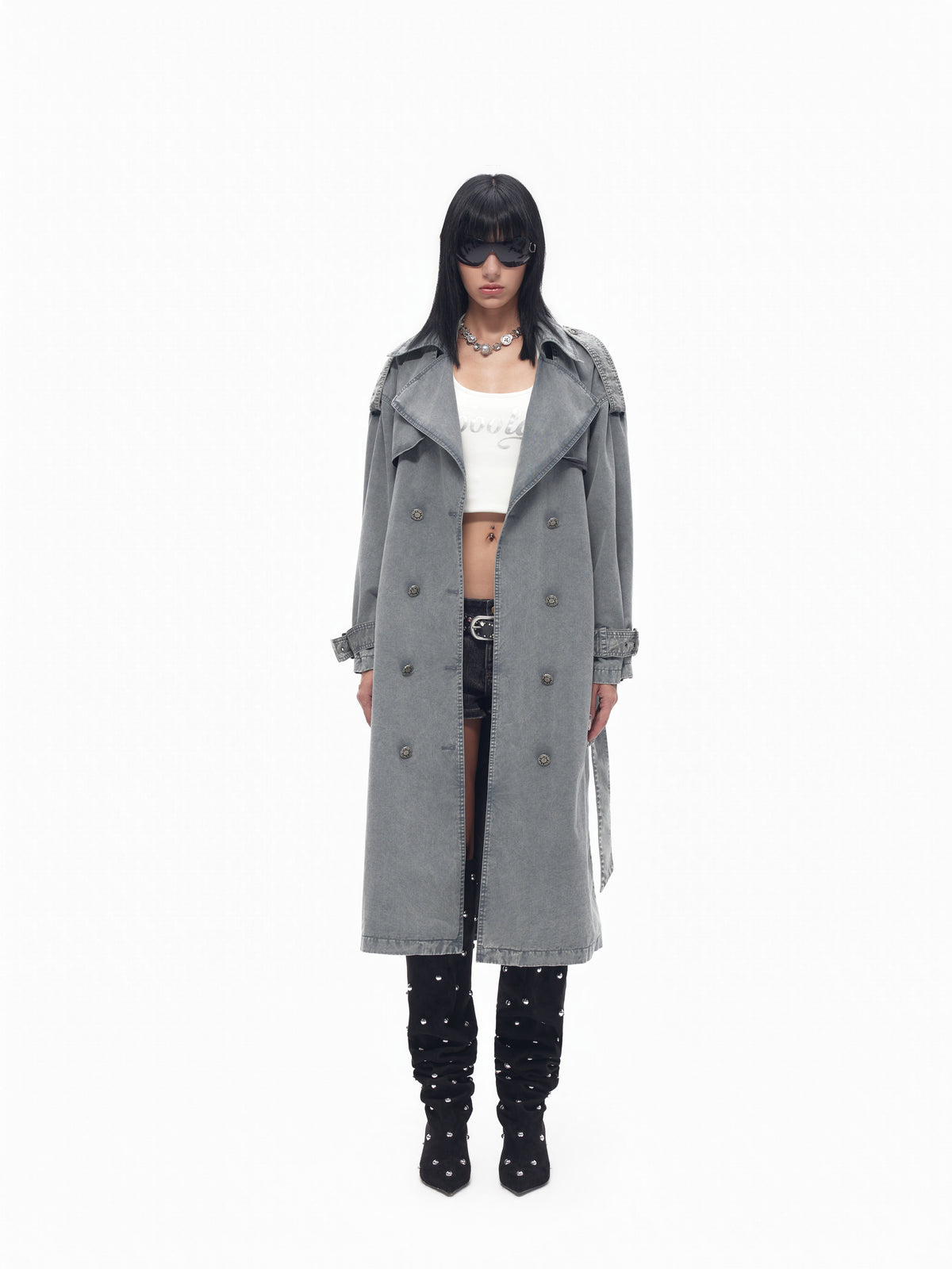 TOOOLAZY_Gray_Blue_Distressed_Denim_Double_Breasted_Loose_Women's_Cotton_Trench_Coats_1071060905610_MISSTT