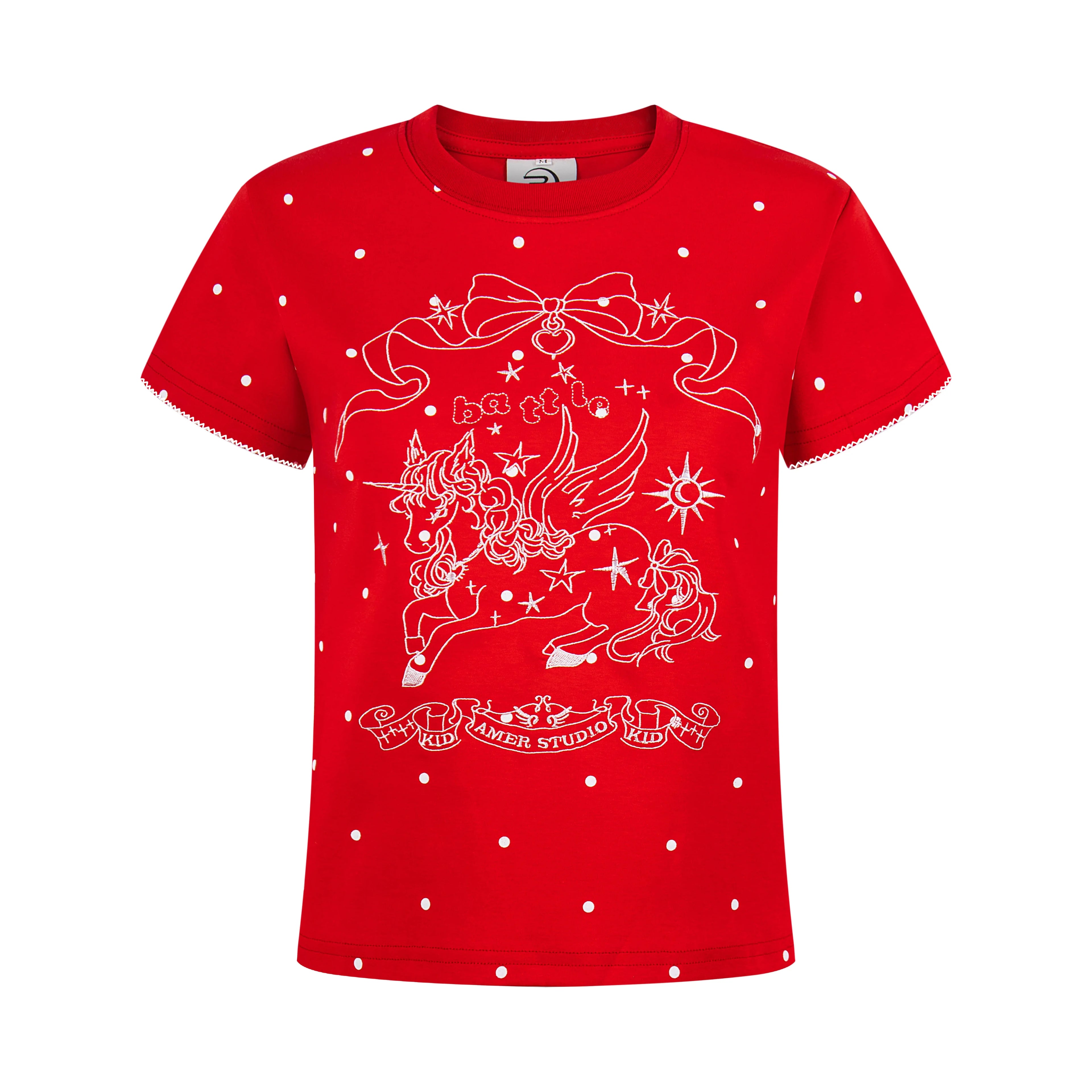 LaceBravo_Anime_Unicorn_Print_Round_Neck_Short_Sleeve_Women's_Slim_T-shirts_1042338866735_MISSTT