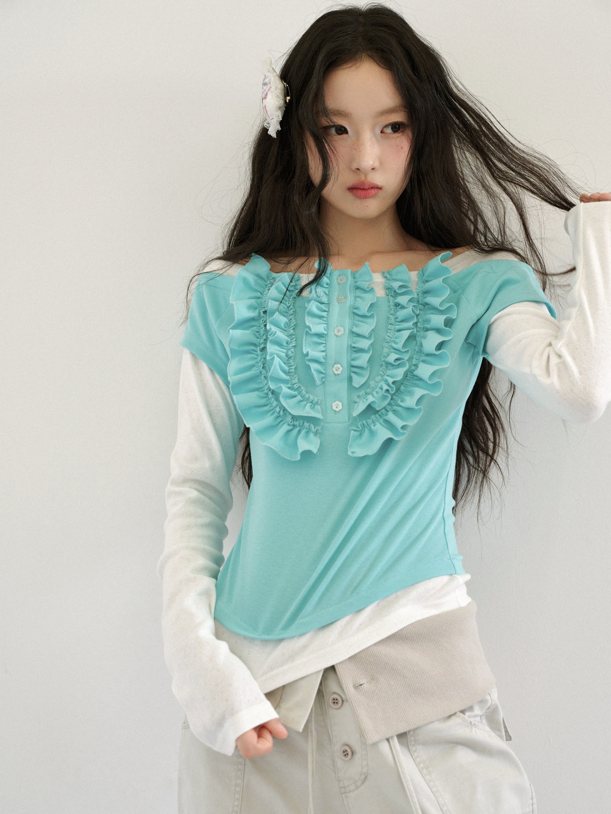 No_nuts_Two_Tone_Color_Block_Lace_Trim_Slimming_Knit_Women's_Cotton_Long_Sleeve_T-shirts_1074333607361_MISSTT