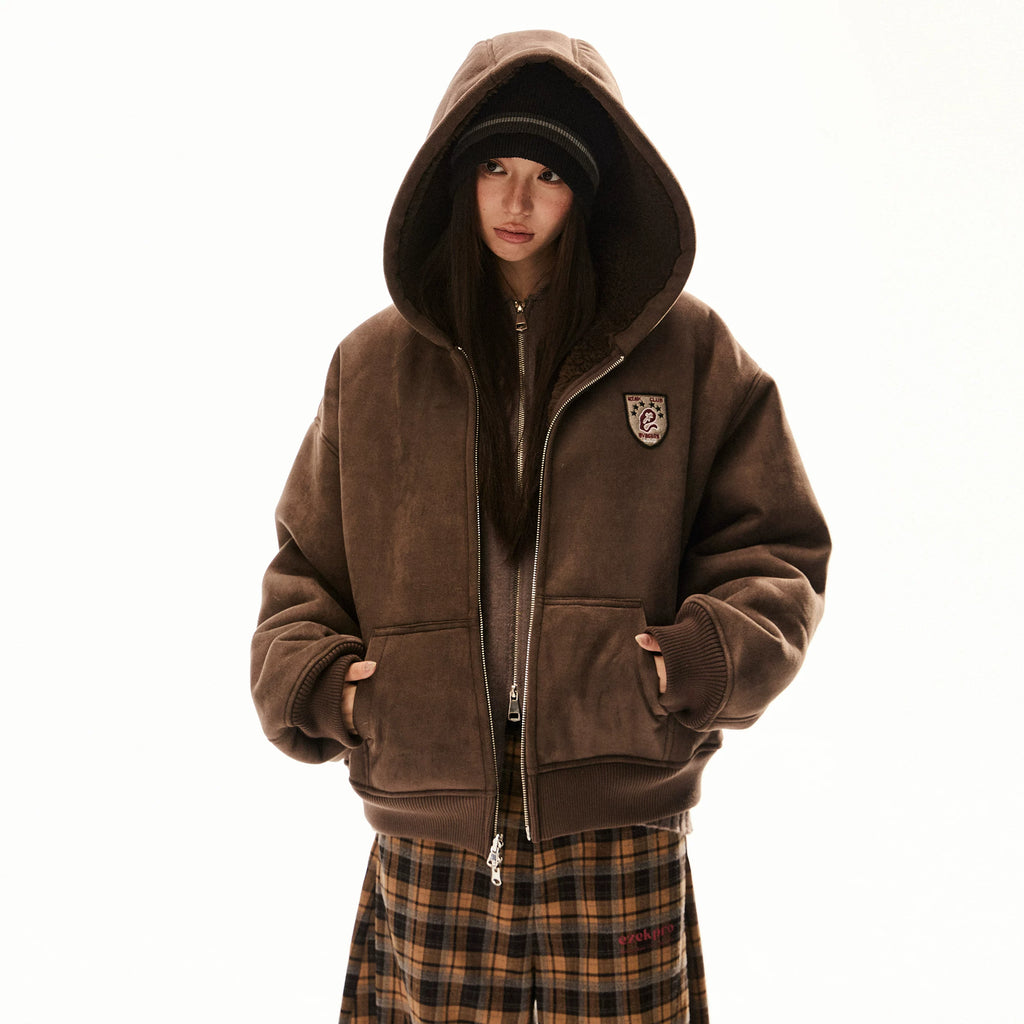 EZEK_Brown_Reversible_Hooded_Suede_Plush_Ribbed_Hem_Women's_Polyester_Puffer_Jackets_850249141288_MISSTT