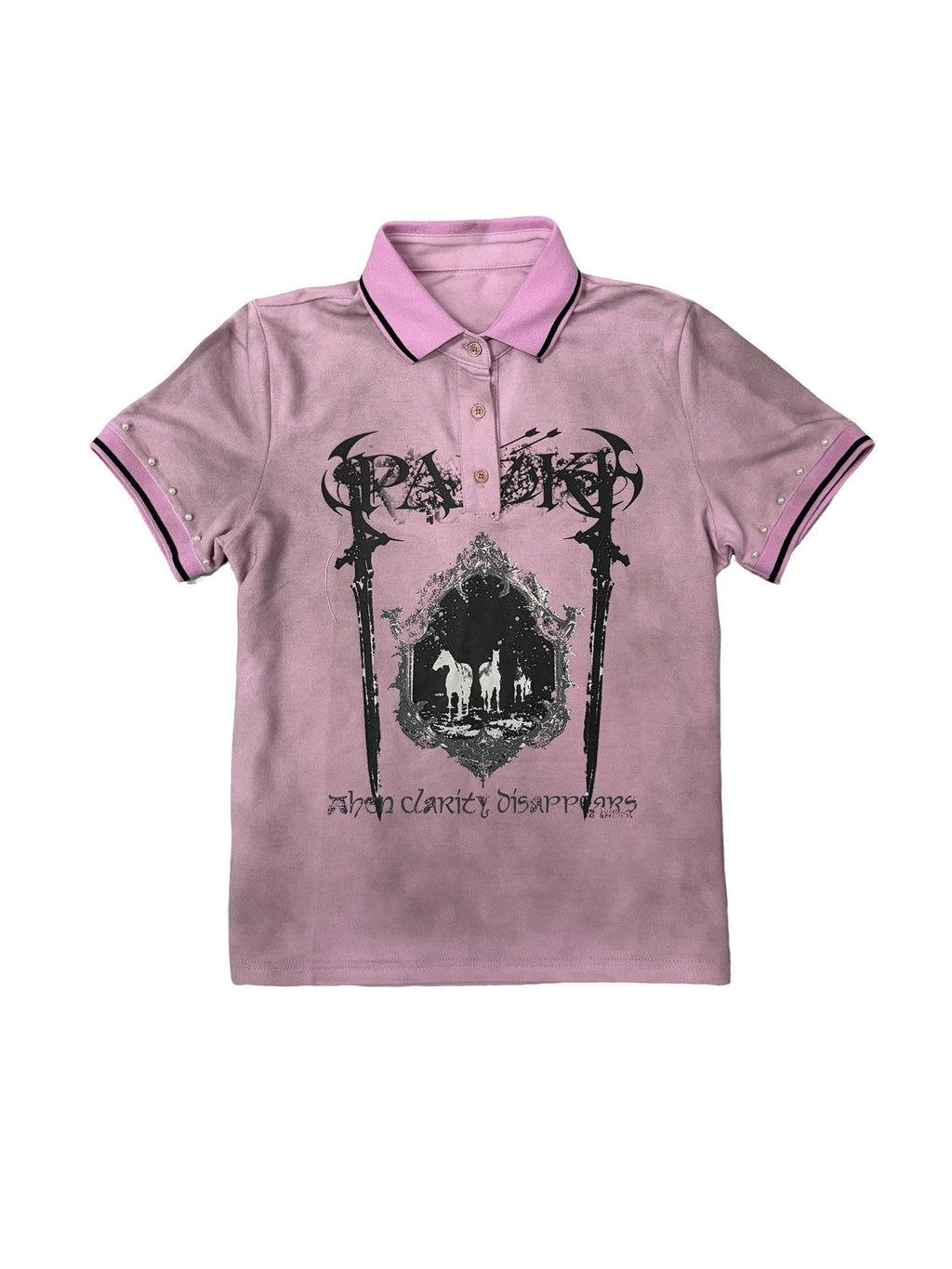 PAIKI_100%_Cotton_Gothic_Embossed_Unisex_Horse_Graphic_Short_Sleeve_T-Shirts_MISSTT
