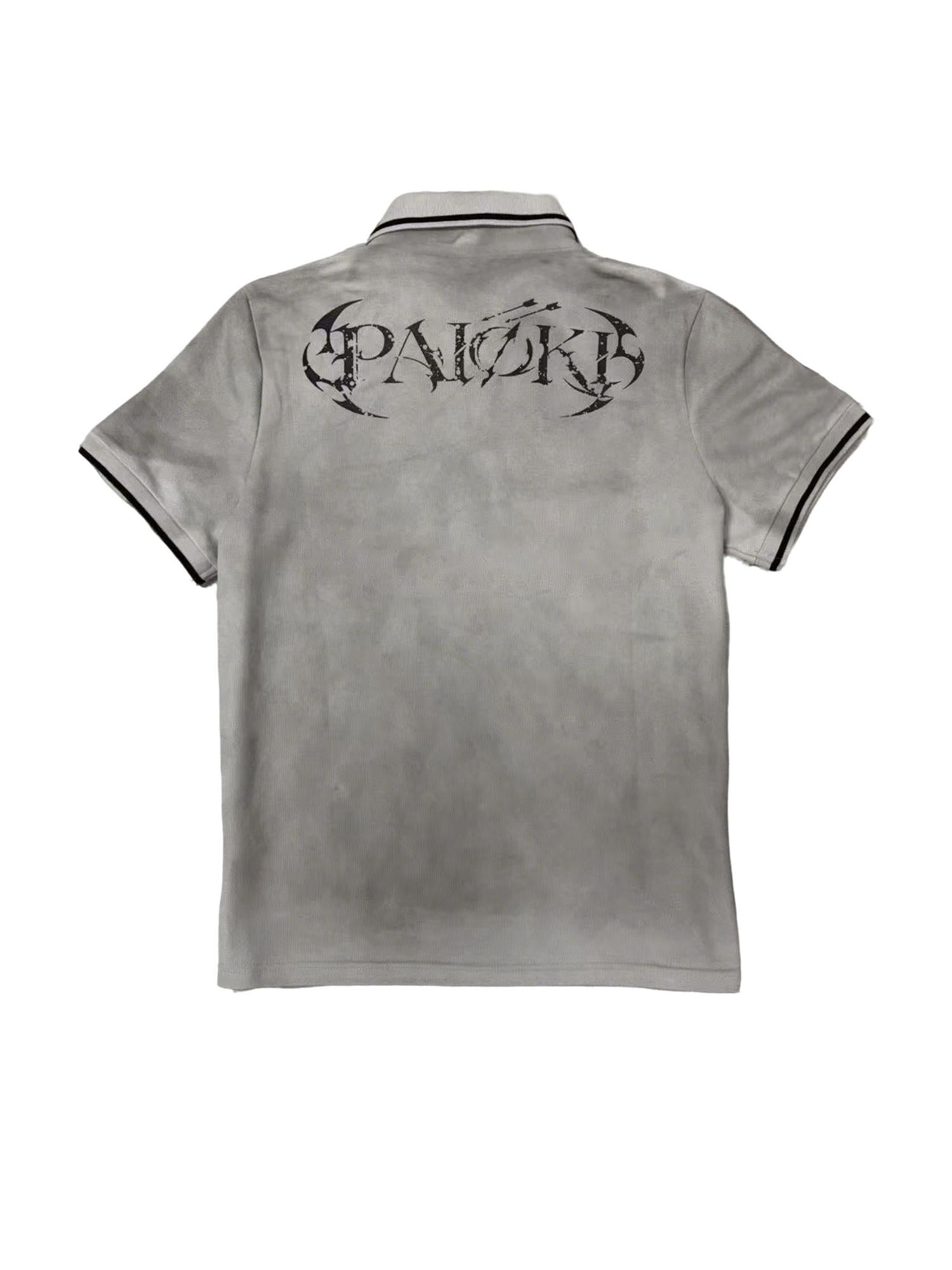PAIKI 100% Cotton Gothic Embossed Unisex Horse Graphic Short Sleeve T-Shirts