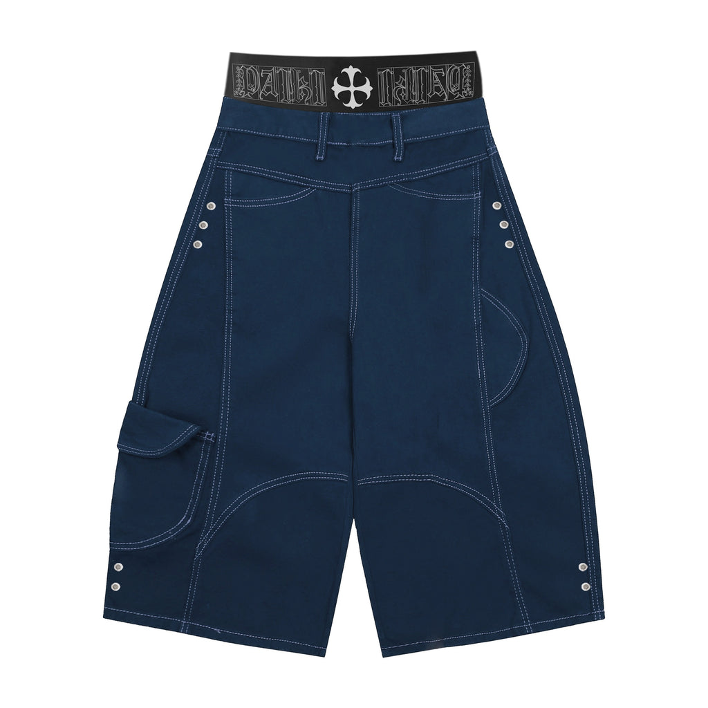 PAIKI_100_Percent_Cotton_Loose_Fit_Pocket_Topstitch_Mid_Rise_Men_Casual_Short_Trousers_MISSTT