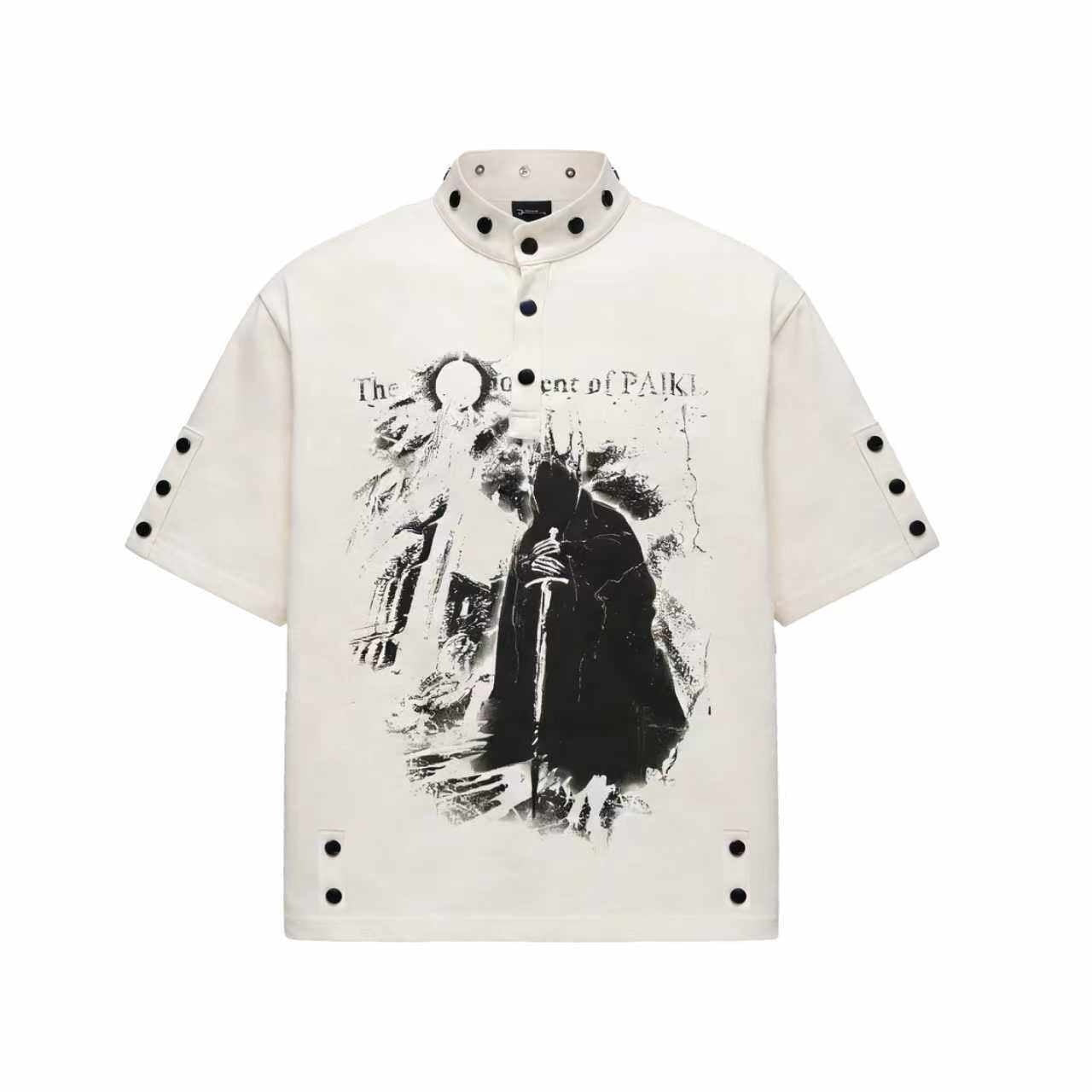 PAIKI_3D_Cut_Printed_Faux_Layered_Casual_V-neck_Unisex_Graphic_Short_Sleeve_T-Shirts_MISSTT