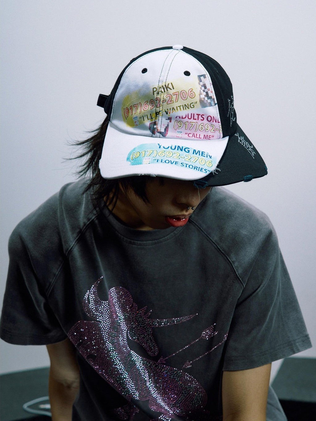 PAIKI Adjustable Embroidered Trucker Crown Curved Brim Unisex Letter Baseball Caps
