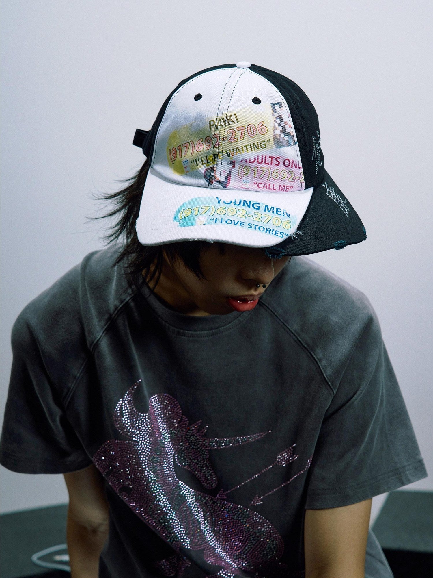 PAIKI Adjustable Embroidered Trucker Crown Curved Brim Unisex Letter Baseball Caps