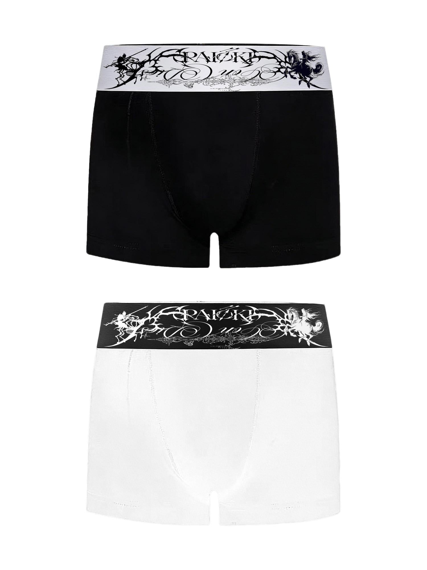 PAIKI Antibacterial Quick Dry Modal Boxer Brief Midrise Unisex Print Short Trousers