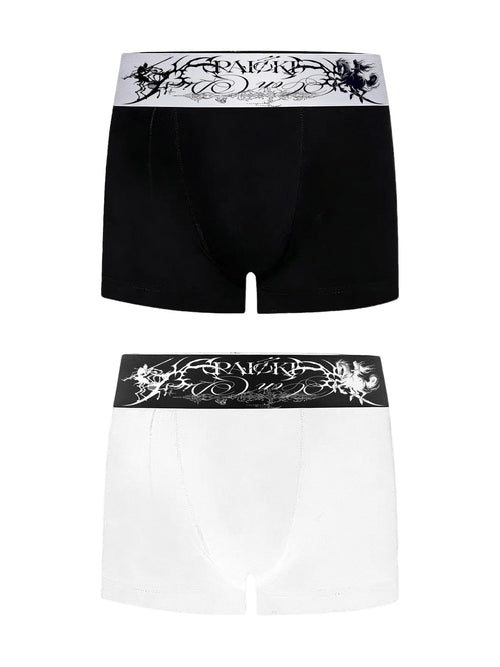 PAIKI Antibacterial Quick Dry Modal Boxer Brief Midrise Unisex Print Short Trousers