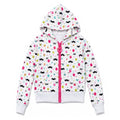 PAIKI_Beard_Allover_Print_Polka_Dot_Camo_Star_Women's_Polyester_Zip-up_Hoodies_1080436093598_MISSTT