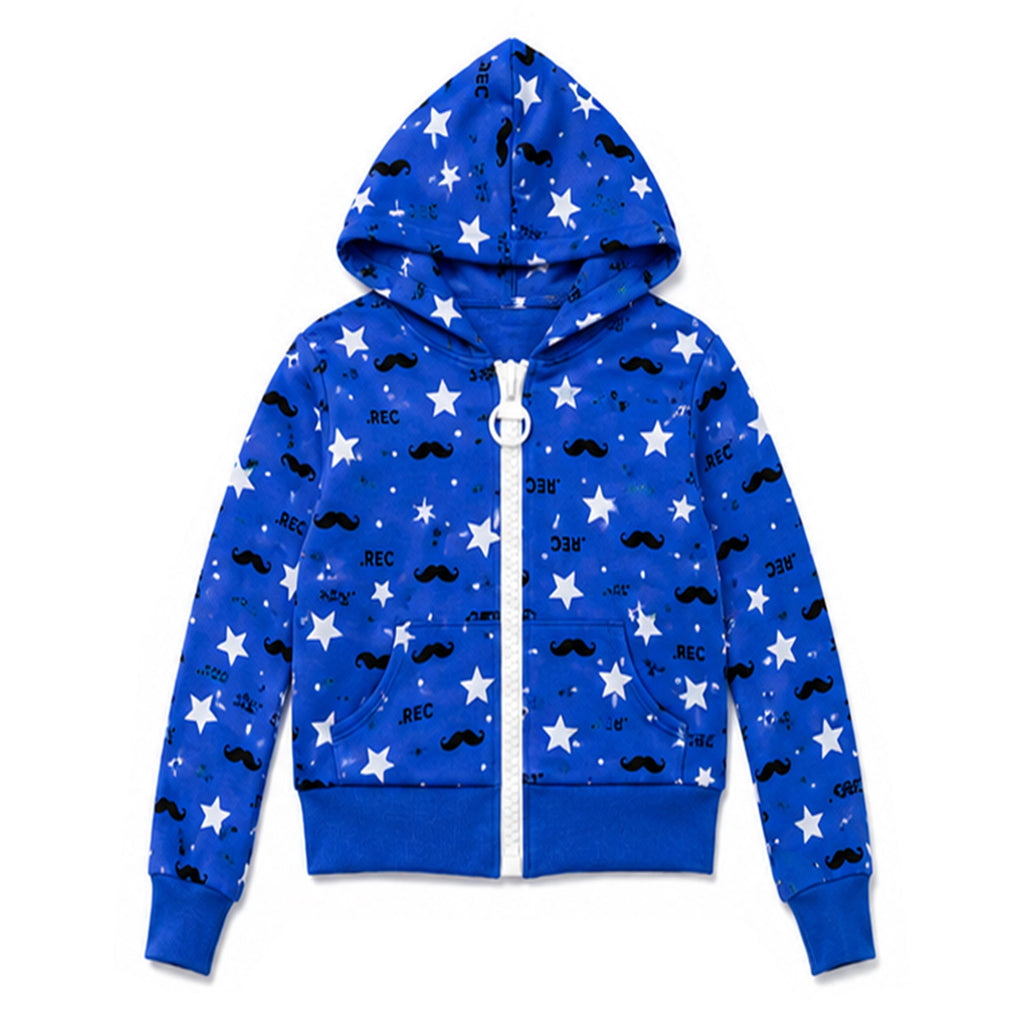 PAIKI_Beard_Allover_Print_Polka_Dot_Camo_Star_Women's_Polyester_Zip-up_Hoodies_1080436093598_MISSTT
