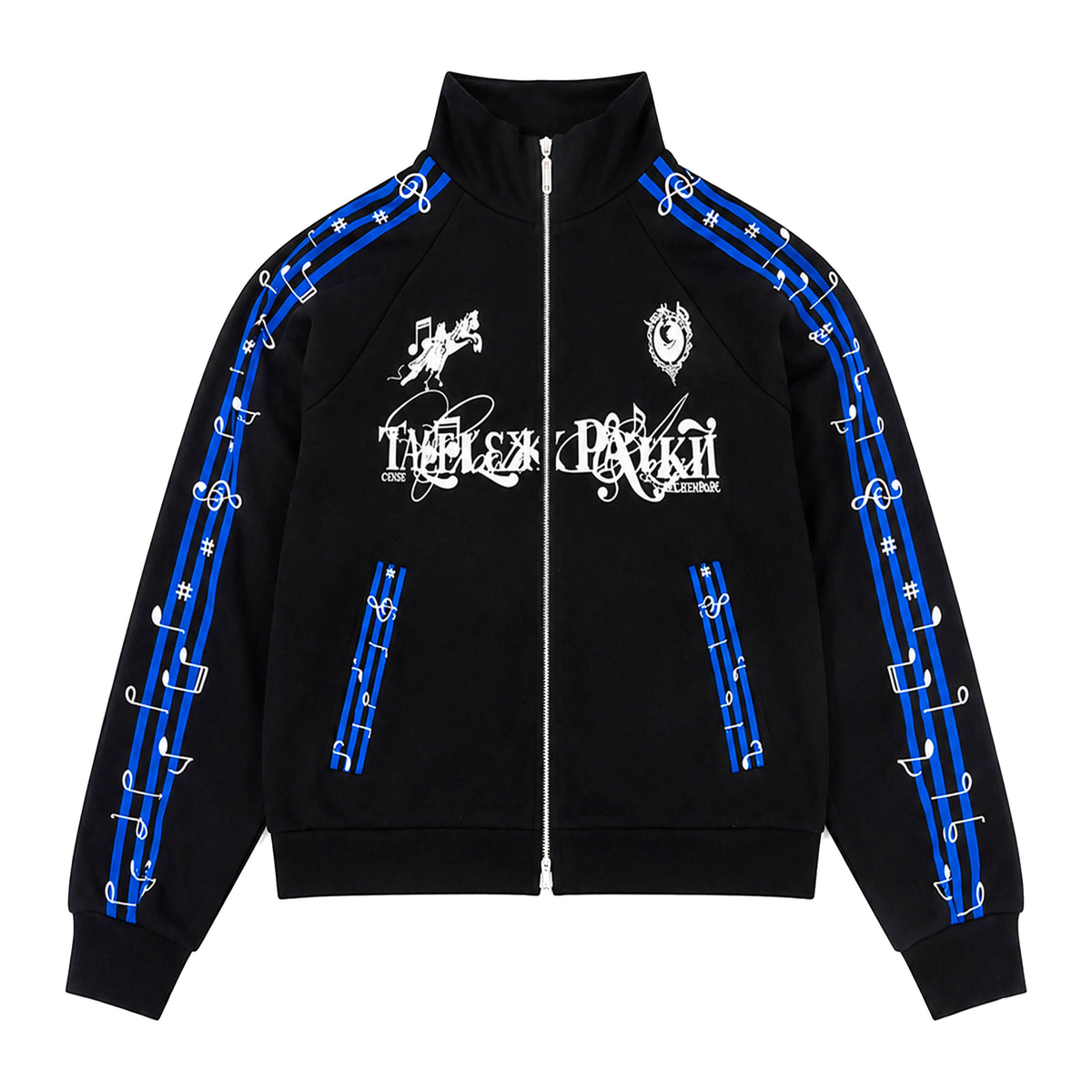 PAIKI_Blue_Tone_Track_Embroidery_Music_Note_Stand_Collar_Women's_Zip-up_Hoodies_1071591101681_MISSTT