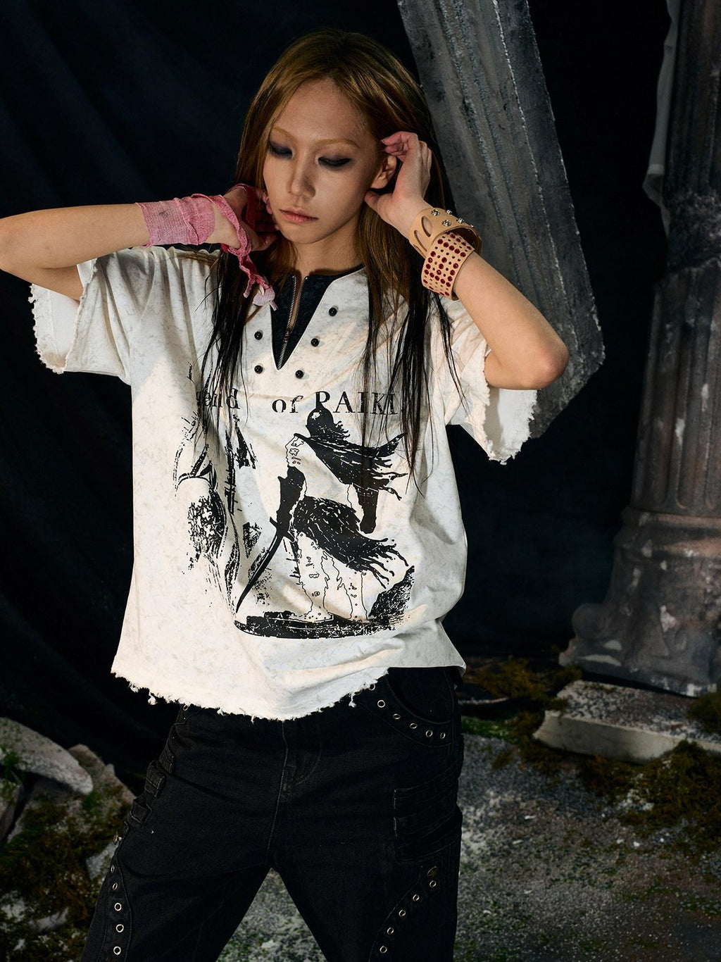 PAIKI Breathable Cotton Drop Shoulder Anime Graphic Unisex Short Sleeve T-Shirts