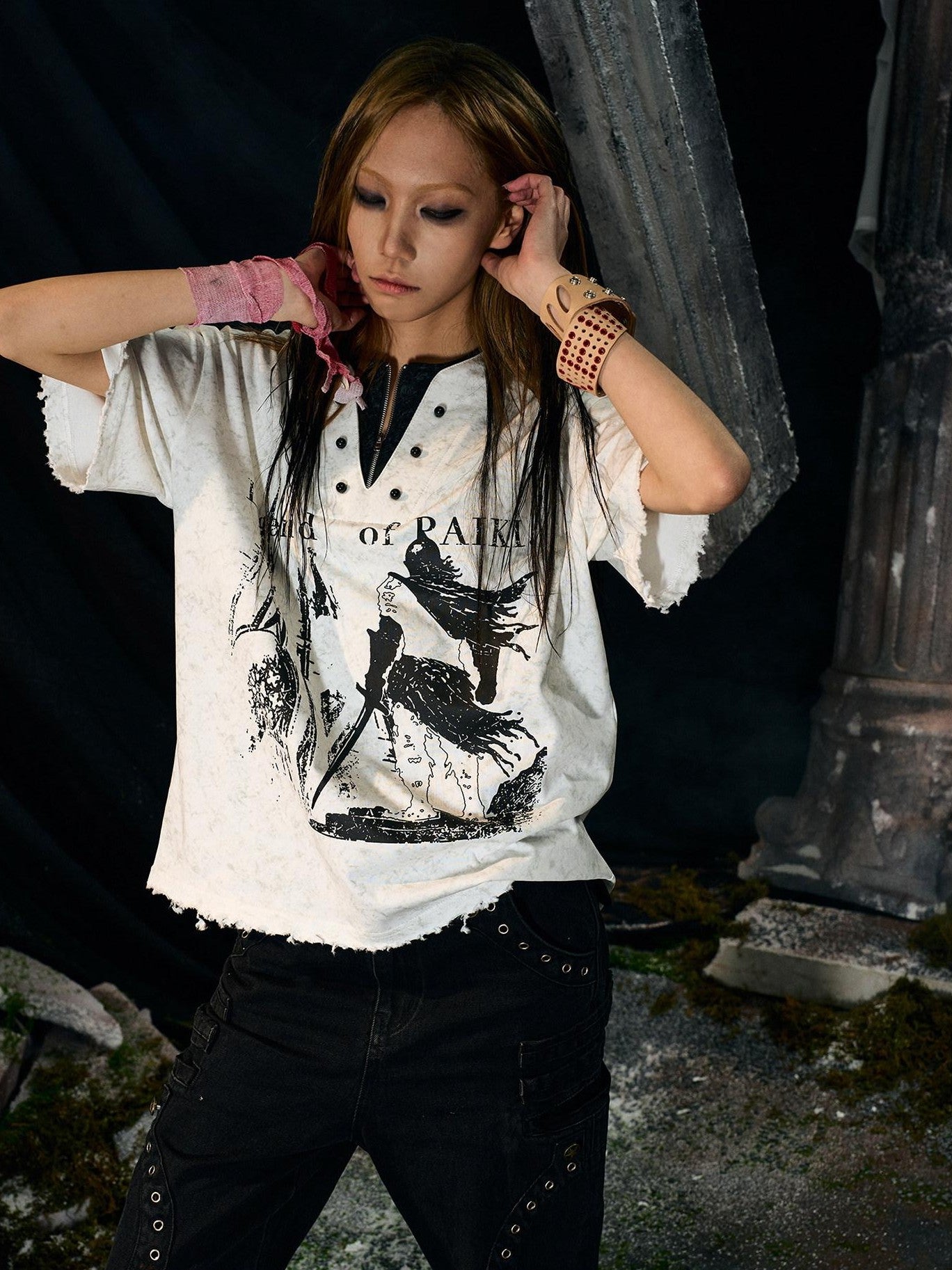 PAIKI Breathable Cotton Drop Shoulder Anime Graphic Unisex Short Sleeve T-Shirts