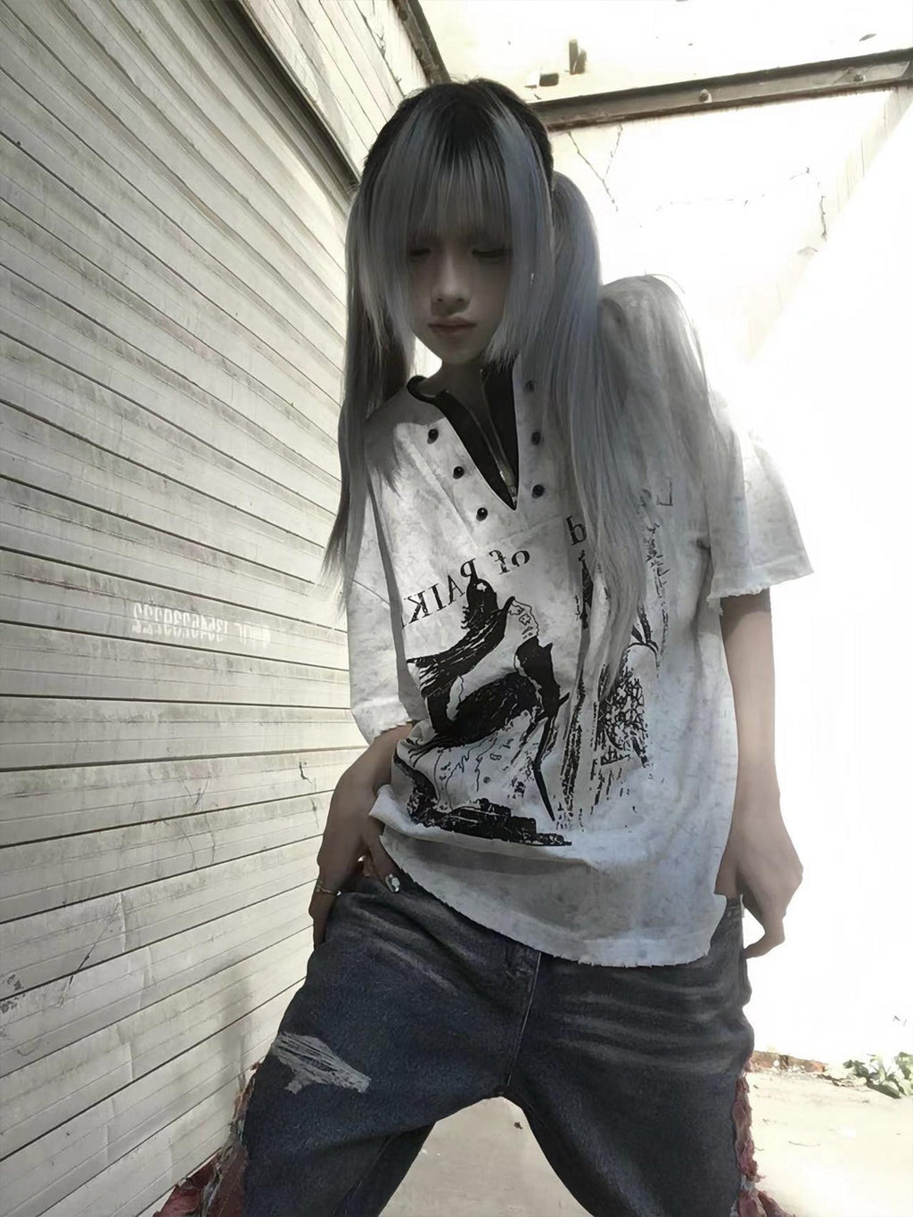 PAIKI Breathable Cotton Drop Shoulder Anime Graphic Unisex Short Sleeve T-Shirts