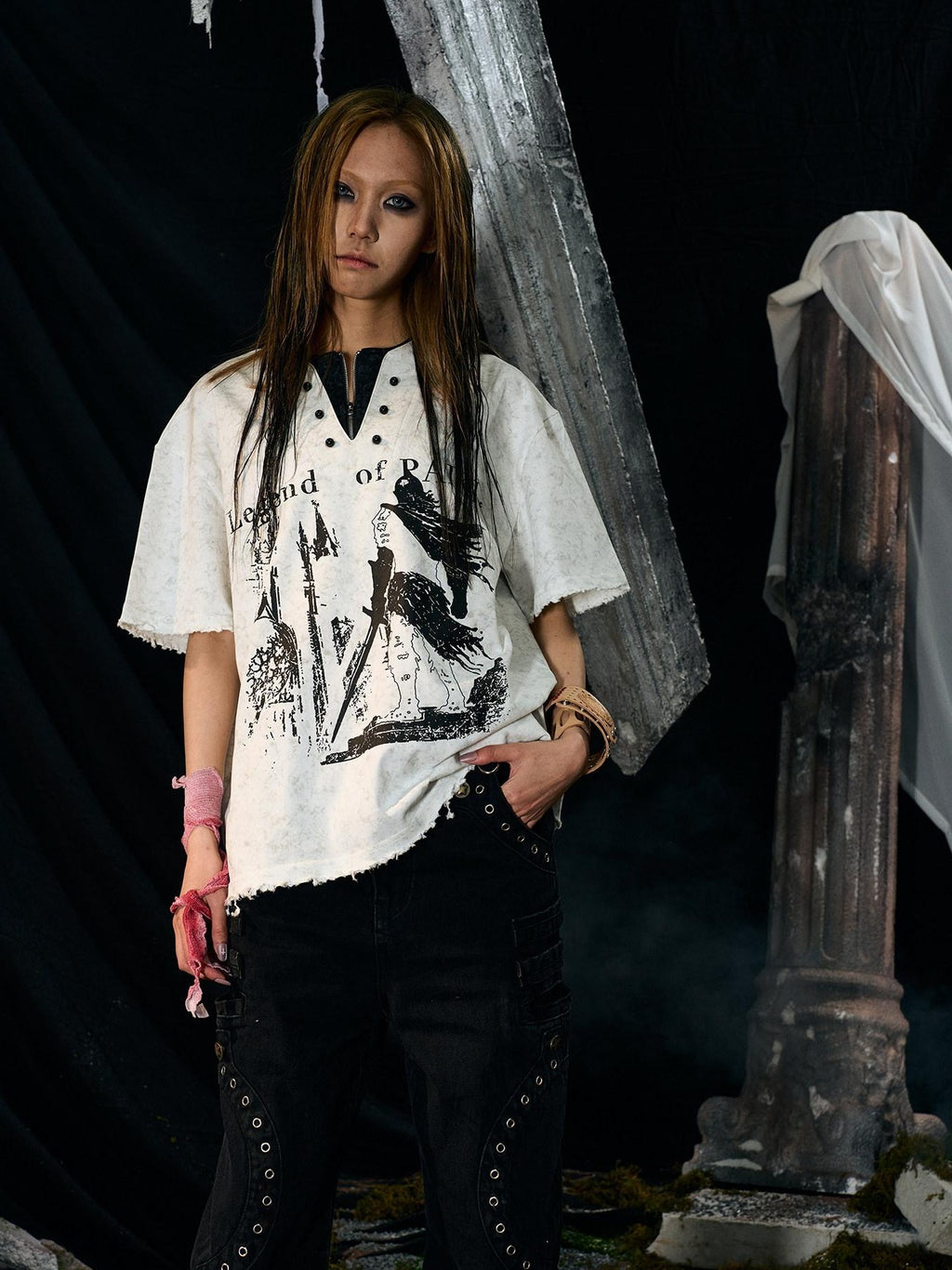 PAIKI Breathable Cotton Drop Shoulder Anime Graphic Unisex Short Sleeve T-Shirts