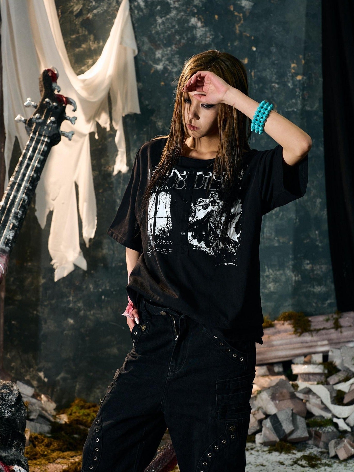 Breathable Cotton Loose Fit Character Print Casual Women Short Sleeve T-Shirts