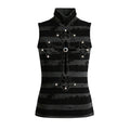 PAIKI_Breathable_High_Stretch_Slim_Fit_Embossed_Lyocell_High_Neck_Men_Black_Tank_Tops_MISSTT