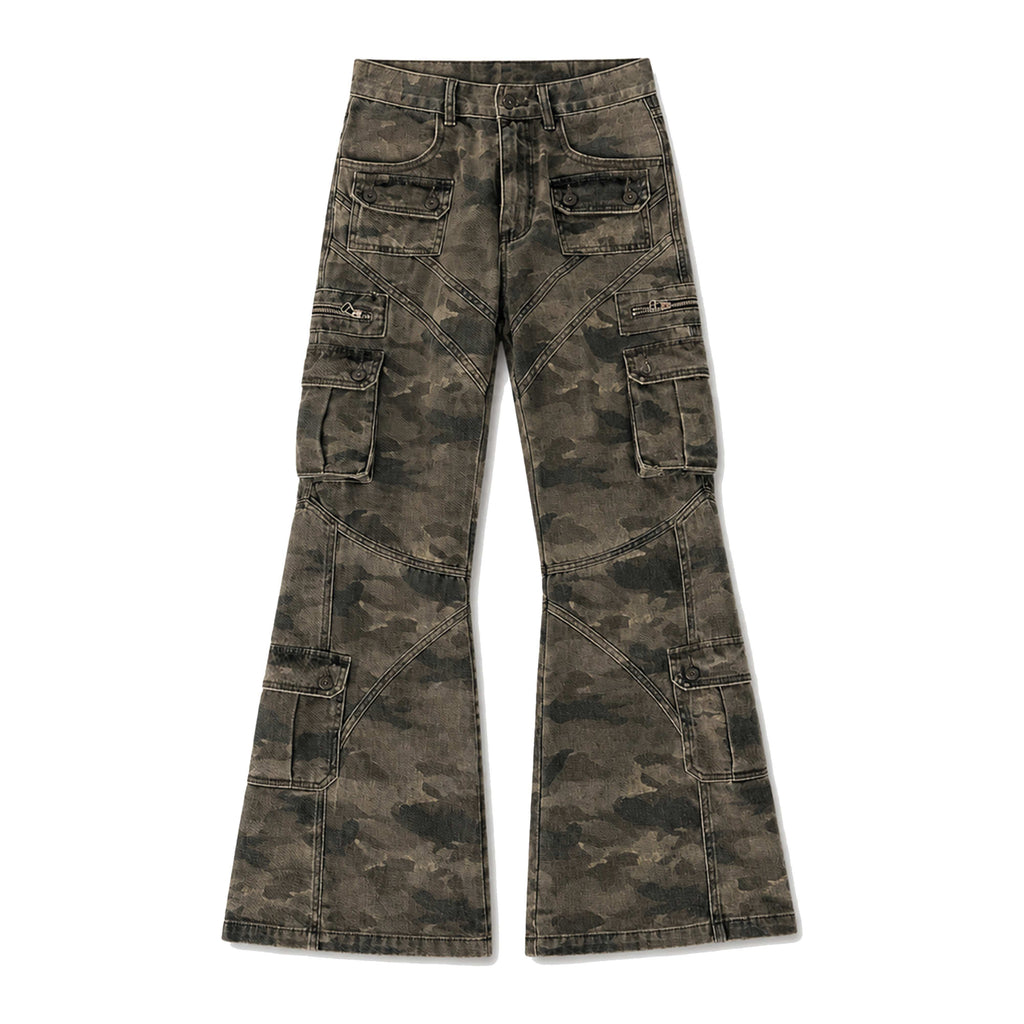 PAIKI_Camouflage_Washed_Multi_Panel_Flare_Women's_Cotton_Cargo_Pants_1074004165571_MISSTT