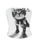 PAIKI_Cat_Print_Slim_Fit_Cropped_Cotton_Women's_Tube_Tops_923358357827_MISSTT