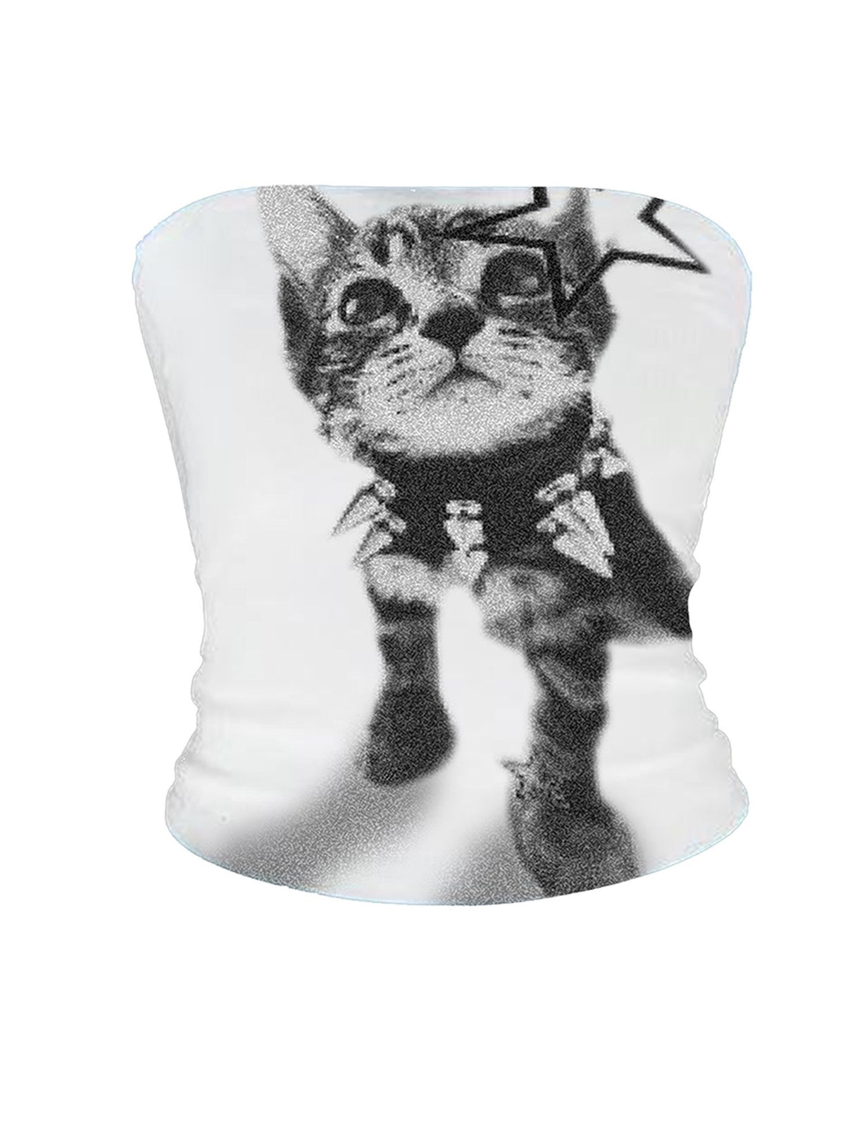 PAIKI_Cat_Print_Slim_Fit_Cropped_Cotton_Women's_Tube_Tops_923358357827_MISSTT
