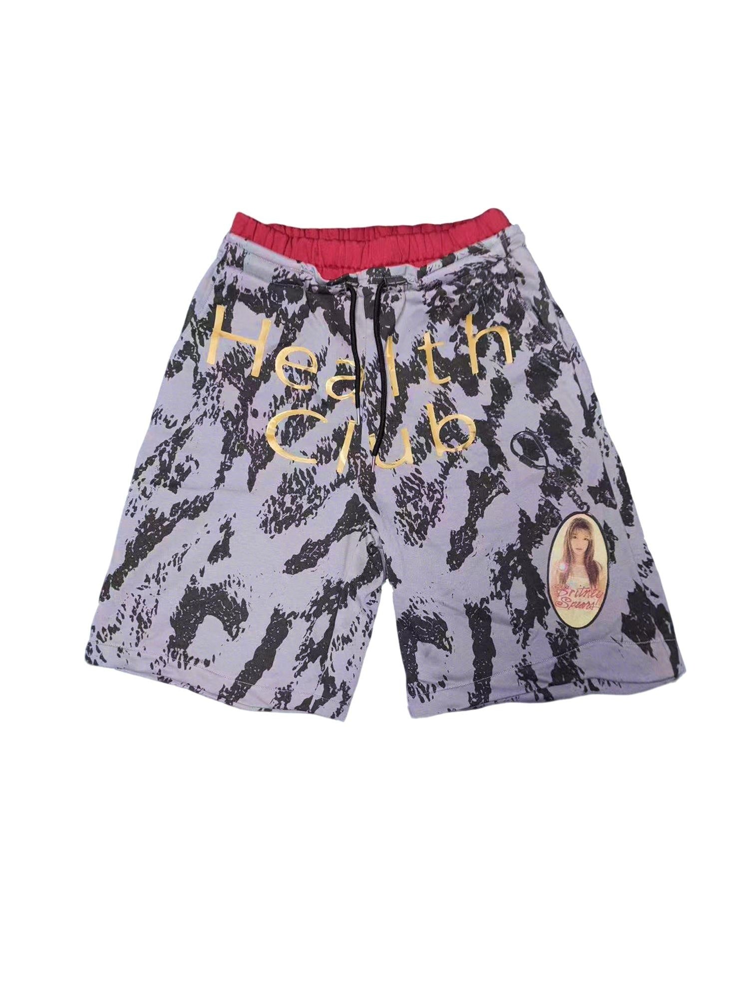 PAIKI Comfy Cotton Digital Tiger Stripe Loose Low Waist Unisex Short Trousers