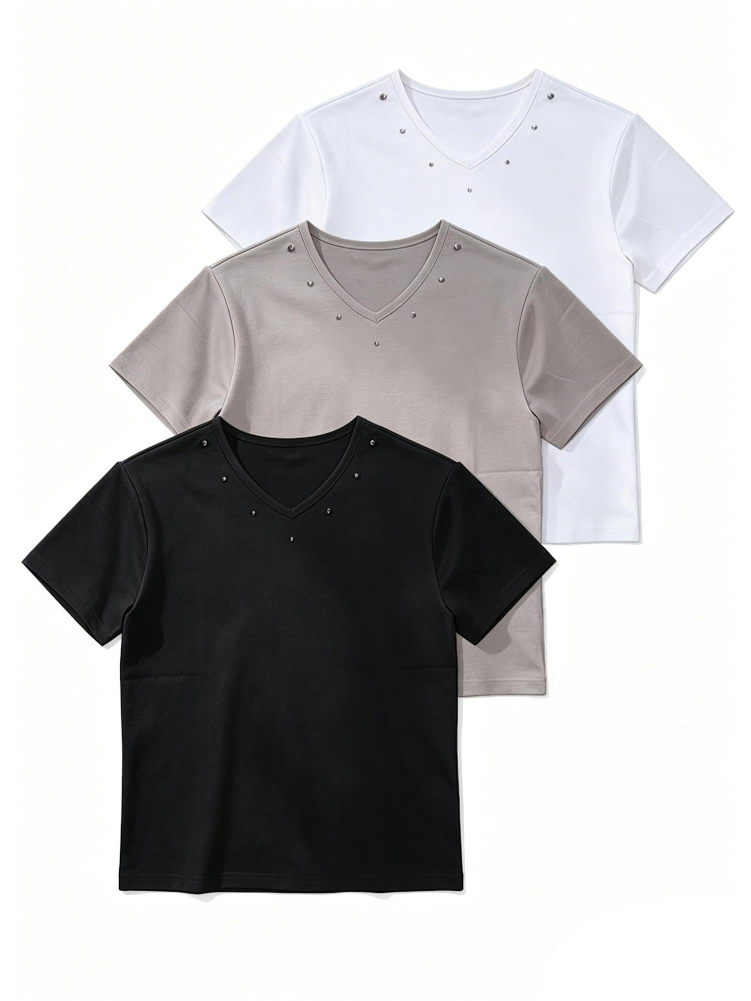 PAIKI Cooling 100 Percent Cotton Slim Fit Crewneck Unisex Casual Short Sleeve T-Shirts