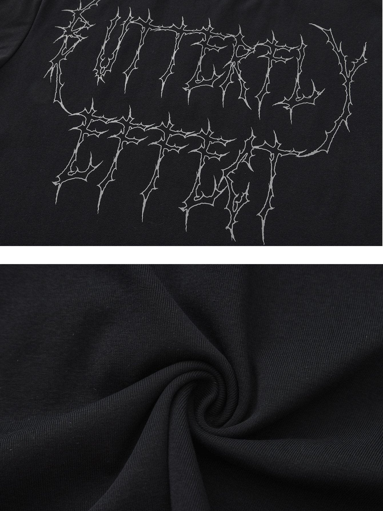 Cooling Antibacterial Loose Fit Letter Print Men Cotton Short Sleeve T-Shirts