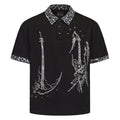 PAIKI_Cooling_Cotton_Loose_Polo_Collar_Metal_Trim_Unisex_Black_Short_Sleeve_T-Shirts_MISSTT