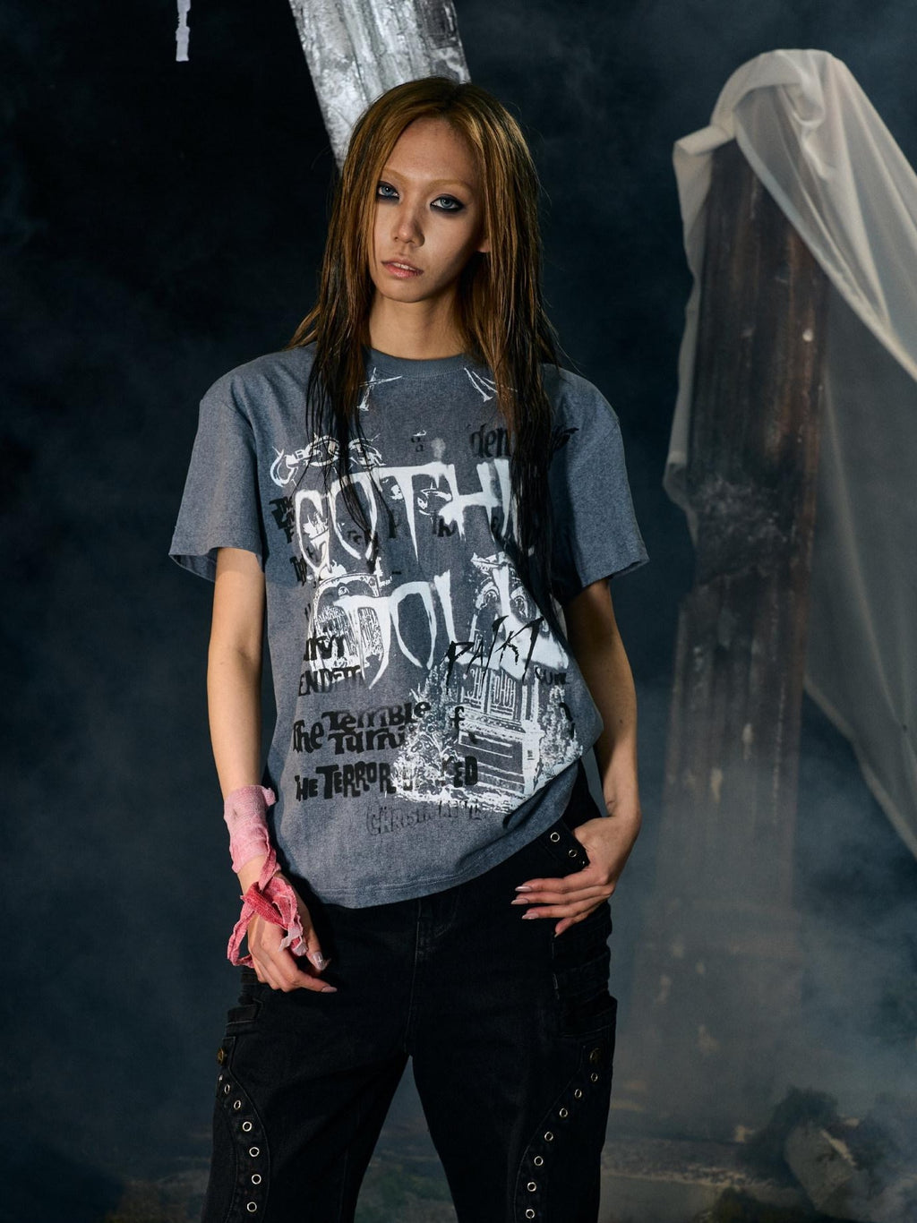 PAIKI Cooling Cotton Relaxed Letter Print Youth Rock Unisex Short Sleeve T-Shirts