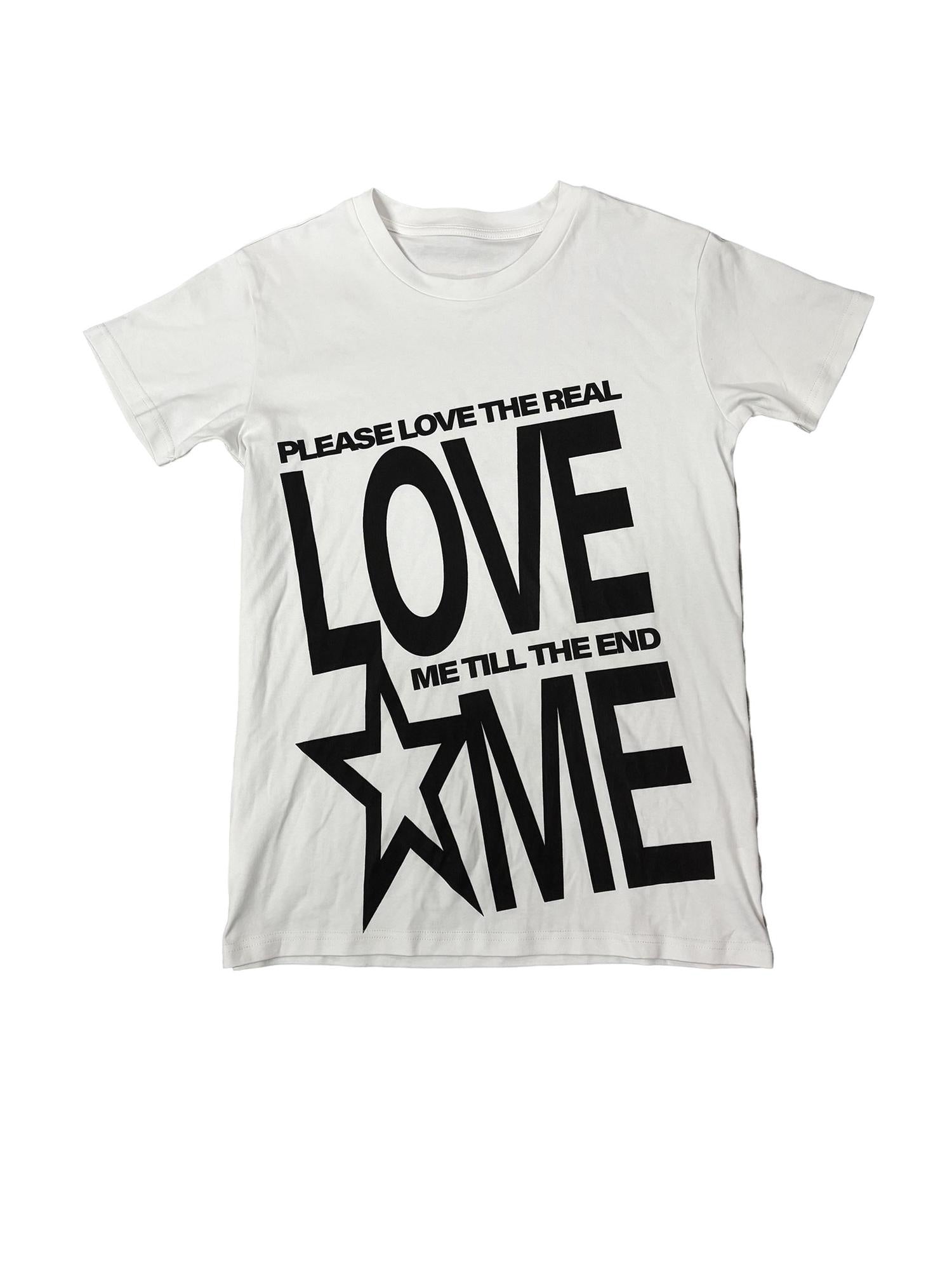 PAIKI Cotton Digital Print Street Crewneck Unisex White Star Short Sleeve T-Shirts